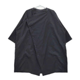 nunuforme クロスコート ポリエステル コート ネイビー レディース ヌヌフォルム【中古】5-0720M∞