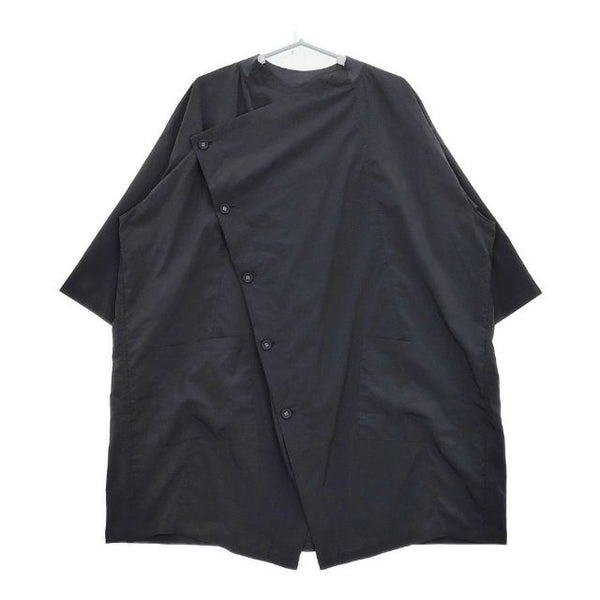 nunuforme クロスコート ポリエステル コート ネイビー レディース ヌヌフォルム【中古】5-0720M∞