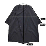 nunuforme クロスコート ポリエステル コート ネイビー レディース ヌヌフォルム【中古】5-0720M∞