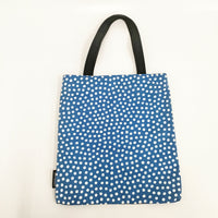 marimekko kimara 女の子 ドット柄 コットン トートバッグ ブルー レディース マリメッコ【中古】5-0726G◎