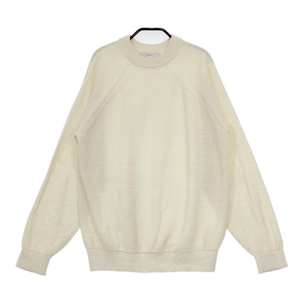 archi AS23-I1 23SS GIMA SWEATER サマーニット NATURAL 定価25300円 コットンシルク ニット オフホワイト レディース アーキ【中古】5-0715M△