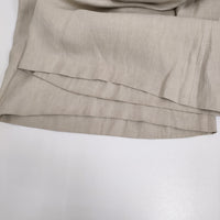 saqui 23SS09 サイズ38 リネン タック ワイド パンツ 23SS ベージュ レディース サキ【中古】5-0613M♪