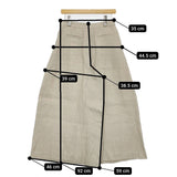 saqui 23SS09 サイズ38 リネン タック ワイド パンツ 23SS ベージュ レディース サキ【中古】5-0613M♪