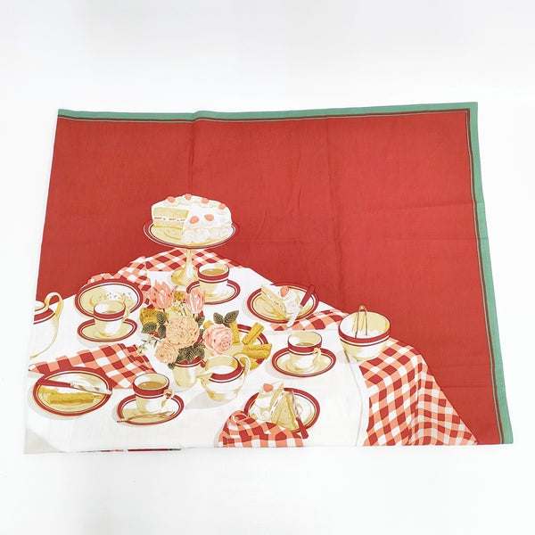 PINK HOUSE ティータイム オールド 大判 スカーフ レッド レディース ピンクハウス【中古】5-0918G◎