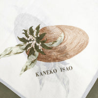 KANEKO ISAO 麦わら オールド スカーフ アイボリー カーキ レディース カネコイサオ【中古】5-0918G◎
