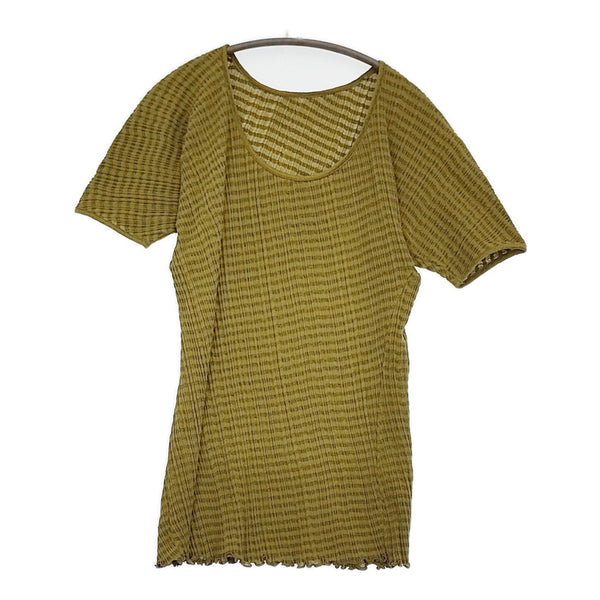 JURGEN LEHL J0112UB582 コットン 半袖Ｔシャツ カットソー イエロー グリーン レディース ヨーガンレール【中古】5-0613S♪