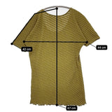 JURGEN LEHL J0112UB582 コットン 半袖Ｔシャツ カットソー イエロー グリーン レディース ヨーガンレール【中古】5-0613S♪