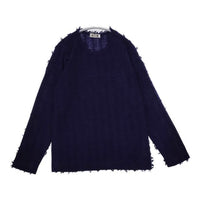ISSEY MIYAKE I.S ISSEY SPORT イッセイスポーツ フリンジ オールド セーター ニット 90年代 パープル レディース イッセイミヤケ【中古】5-0821T∞