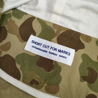 SHORT CUT FOR MARKS 迷彩 カモフラ コットンナイロンジャケット ブルゾン カーキ ブラウン レディース ショートカットフォーマークス【中古】5-0720M∞