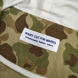 SHORT CUT FOR MARKS 迷彩 カモフラ コットンナイロンジャケット ブルゾン カーキ ブラウン レディース ショートカットフォーマークス【中古】5-0720M∞