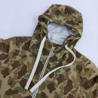 SHORT CUT FOR MARKS 迷彩 カモフラ コットンナイロンジャケット ブルゾン カーキ ブラウン レディース ショートカットフォーマークス【中古】5-0720M∞