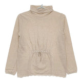 bulle de savon レース ハイネック コットン 長袖Ｔシャツ カットソー ロンＴ ベージュ レディース ビュルデサボン【中古】5-0720M∞
