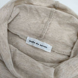 bulle de savon レース ハイネック コットン 長袖Ｔシャツ カットソー ロンＴ ベージュ レディース ビュルデサボン【中古】5-0720M∞