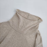 bulle de savon レース ハイネック コットン 長袖Ｔシャツ カットソー ロンＴ ベージュ レディース ビュルデサボン【中古】5-0720M∞