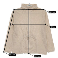 bulle de savon レース ハイネック コットン 長袖Ｔシャツ カットソー ロンＴ ベージュ レディース ビュルデサボン【中古】5-0720M∞