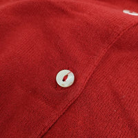 aimer le mieux コットンニット カーディガン レッド レディース エメルミュー【中古】5-0720M∞