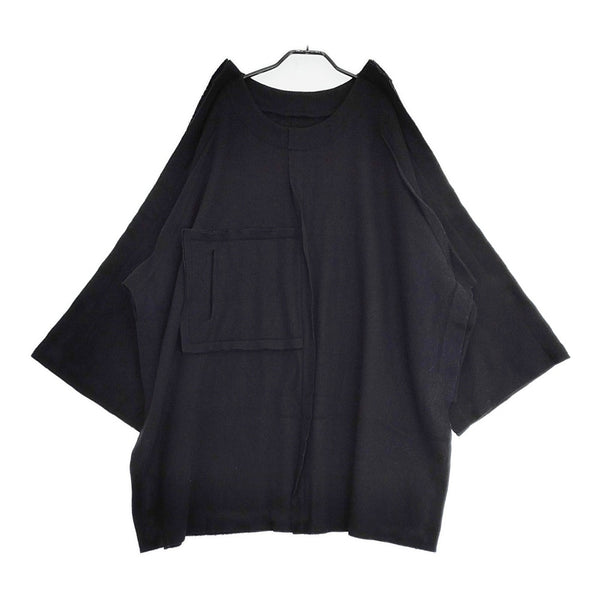 RAGNE KIKAS for Yohji Yamamoto チュニック カットオフ NV-T21-170 ウールナイロン ワンピース ブラック レディース ラグネキカスフォーヨウジヤマモト【中古】5-0801T△