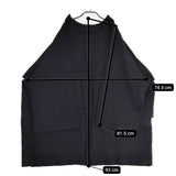 RAGNE KIKAS for Yohji Yamamoto チュニック カットオフ NV-T21-170 ウールナイロン ワンピース ブラック レディース ラグネキカスフォーヨウジヤマモト【中古】5-0801T△