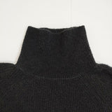 comm arch リブニット アルパカ混 ハイネック ワンピース ブラック レディース コムアーチ【中古】5-0818T∞