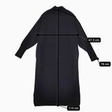 comm arch リブニット アルパカ混 ハイネック ワンピース ブラック レディース コムアーチ【中古】5-0818T∞