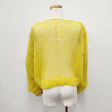 SLOBE citron. スローブシトロン 新品 カラーモヘヤ混シアーニット 定価9900円 22080924306030 ニット イエロー レディース【中古】5-0811T◎