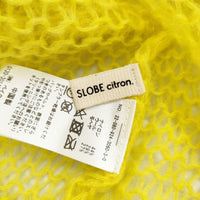 SLOBE citron. スローブシトロン 新品 カラーモヘヤ混シアーニット 定価9900円 22080924306030 ニット イエロー レディース【中古】5-0811T◎