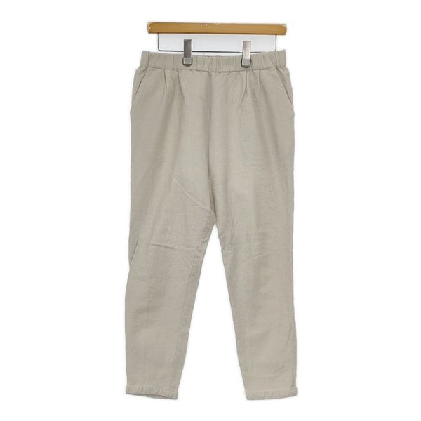 evam eva tuck pants 定価24200円 E223T083 ウールコットンリネン タック パンツ ライトグレー レディース エヴァムエヴァ【中古】5-1002T∞