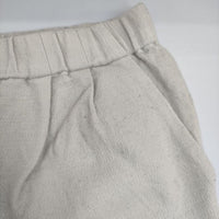 evam eva tuck pants 定価24200円 E223T083 ウールコットンリネン タック パンツ ライトグレー レディース エヴァムエヴァ【中古】5-1002T∞