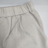 evam eva tuck pants 定価24200円 E223T083 ウールコットンリネン タック パンツ ライトグレー レディース エヴァムエヴァ【中古】5-1002T∞