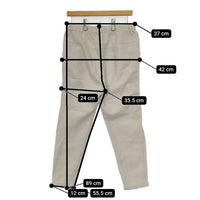 evam eva tuck pants 定価24200円 E223T083 ウールコットンリネン タック パンツ ライトグレー レディース エヴァムエヴァ【中古】5-1002T∞