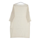 evam eva V201T920 長袖 シワ加工 ボートネック ワンピース アイボリー レディース エヴァムエヴァ【中古】5-0701M△