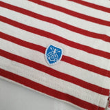 ORCIVAL ショート丈 ボーダー 長袖Ｔシャツ カットソー ロンＴ オフホワイト レッド レディース オーシバル/オーチバル【中古】5-0724M∞