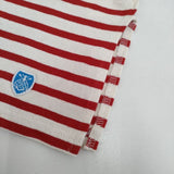 ORCIVAL ショート丈 ボーダー 長袖Ｔシャツ カットソー ロンＴ オフホワイト レッド レディース オーシバル/オーチバル【中古】5-0724M∞
