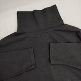 Demi-Luxe BEAMS ウールアムンゼン タートルネック プルオーバー 定価17600円 64-14-0244-631 カットソー ブラック レディース デミルクス ビームス【中古】5-1002T∞