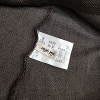Conges payes ヘリンボーン B0134RUA212 ハイネック コットンストレッチ ワンピース ブラウン レディース コンジェ ペイエ【中古】5-0724M∞