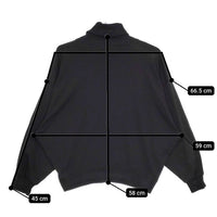 gomme ドルマンスリーブ タートルネック コットン 長袖Ｔシャツ カットソー ロンＴ ブラック レディース ゴム【中古】5-0724M∞