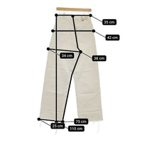 CIMARRON JEANS WIDE PANTS 5190047 ワイドジーンズ サイズ26 デニムパンツ ベージュ キナリ レディース シマロン【中古】5-0724G∞