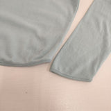 CLASKA D ディー コットンフライスハイネックプルオーバー 長袖Ｔシャツ カットソー ロンＴ ライトブルー レディース クラスカ【中古】5-0724M∞