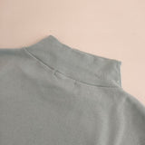 CLASKA D ディー コットンフライスハイネックプルオーバー 長袖Ｔシャツ カットソー ロンＴ ライトブルー レディース クラスカ【中古】5-0724M∞