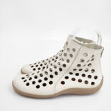 yuriko matsumoto ユリコ マツモト サマーブーツ パンチング ショートブーツ サイズ23cm ブーツ ホワイト レディース【中古】5-0726M◎