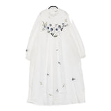 l'atelier du savon ひらひらパンジーかぎ針と刺繍ワンピース 定価24200円 25SS ホワイト レディース アトリエドゥサボン【中古】5-0531M♪