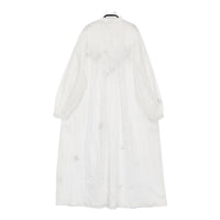 l'atelier du savon ひらひらパンジーかぎ針と刺繍ワンピース 定価24200円 25SS ホワイト レディース アトリエドゥサボン【中古】5-0531M♪