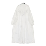 l'atelier du savon ひらひらパンジーかぎ針と刺繍ワンピース 定価24200円 25SS ホワイト レディース アトリエドゥサボン【中古】5-0531M♪
