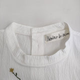 l'atelier du savon ひらひらパンジーかぎ針と刺繍ワンピース 定価24200円 25SS ホワイト レディース アトリエドゥサボン【中古】5-0531M♪