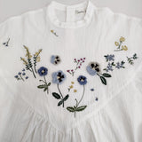 l'atelier du savon ひらひらパンジーかぎ針と刺繍ワンピース 定価24200円 25SS ホワイト レディース アトリエドゥサボン【中古】5-0531M♪