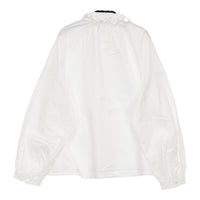 l'atelier du savon さき編みお花 レース襟ブラウス ブラウス シャツ ホワイト レディース アトリエドゥサボン【中古】5-0531M♪