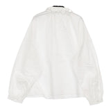 l'atelier du savon さき編みお花 レース襟ブラウス ブラウス シャツ ホワイト レディース アトリエドゥサボン【中古】5-0531M♪