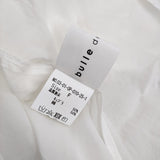 bulle de savon キュプラコットンローンナチュラルトリプルワッシャーピンタックワンピース 25SS ホワイト ビュルデサボン【中古】5-0531M♪