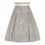 qiri 牡丹雪 ギャザースカート アンビデックス 定価29700円 6301SK004242 ロングスカート 24AW ベージュ レディース キリ【中古】5-0531M♪