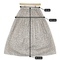 qiri 牡丹雪 ギャザースカート アンビデックス 定価29700円 6301SK004242 ロングスカート 24AW ベージュ レディース キリ【中古】5-0531M♪